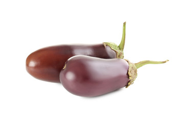 Fresh eggplant isolated on a white