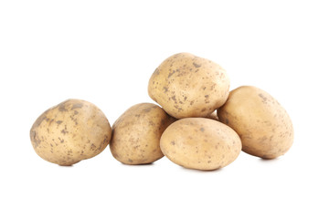 Potatoes isolated on a white background