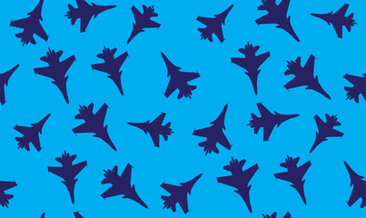 Vector seamless background of fighters