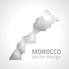 Morocco mosaic triangle perspective modern vector map