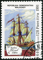 MALAGASY REPUBLIC -1991: shows Galleon Ostrust, 1721