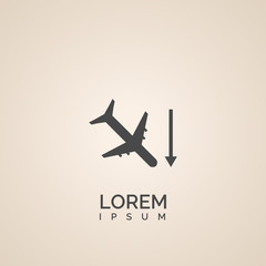 plane icon. vector illustration