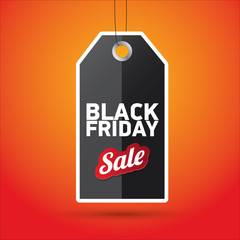 Black Friday sales tag. vector illustration