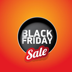 Black Friday sales tag. vector illustration