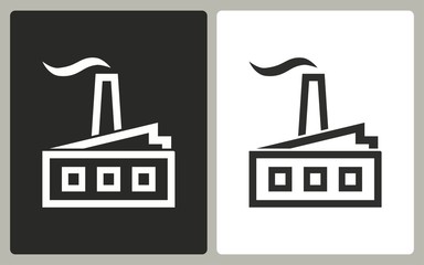 Factory - vector icon.