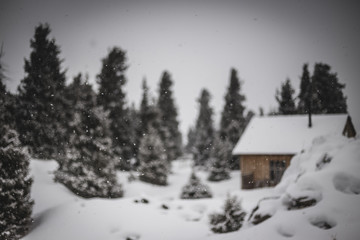 hut in the mountains
