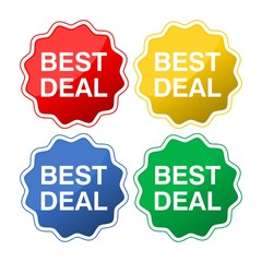 Best Deal flat style badges 