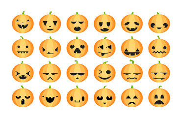 Pumpkins halloween set.