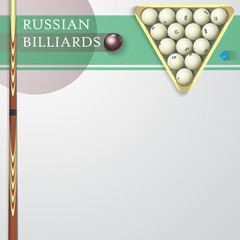 Russian billiards  background.