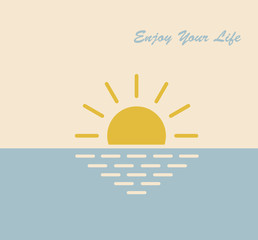 sun sea life vector