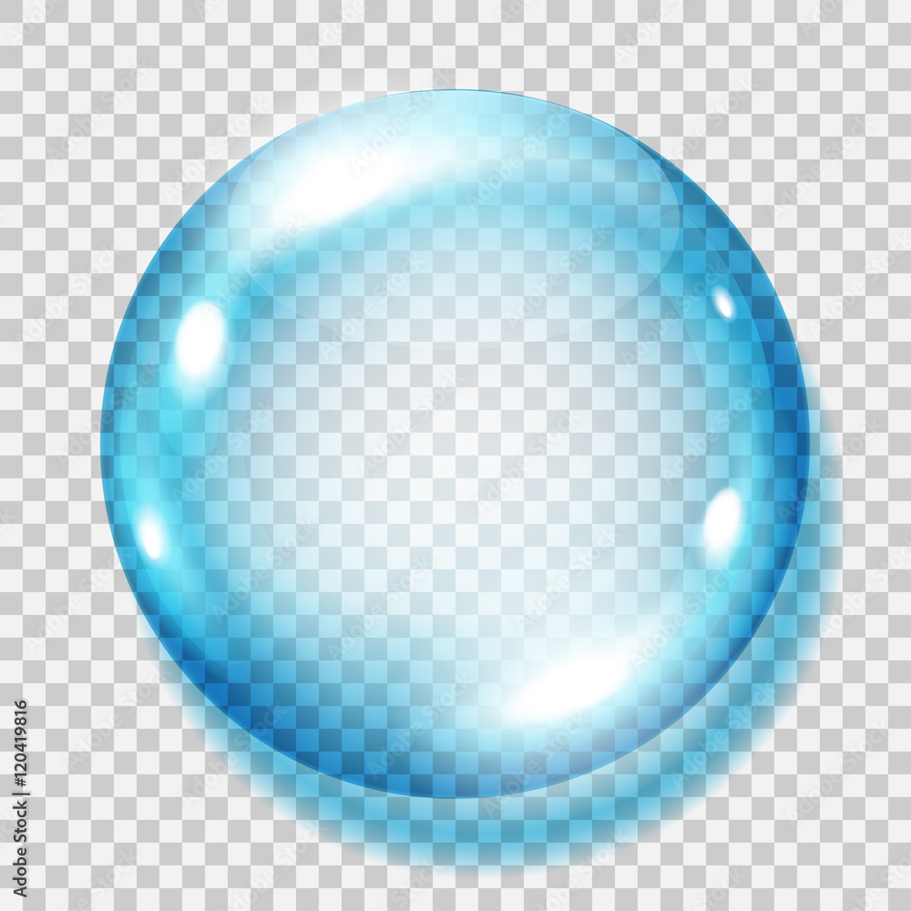 Wall mural transparent light blue sphere. transparency only in vector file
