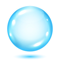 Opaque light blue sphere