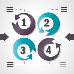 round arrows. vector illustration