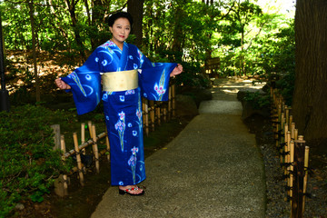 Japanese Woman Wearing Yukata