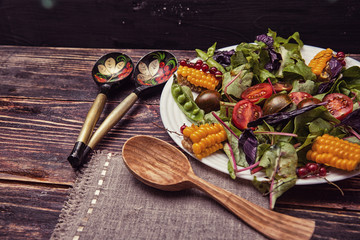 Fresh vegetable salad,healthy food