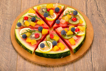 watermelon fruit pizza