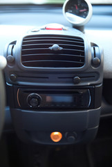 Obraz na płótnie Canvas Car dashboard, closeup