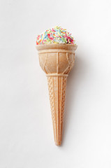 Ice cream shaped high calorie sweet snack