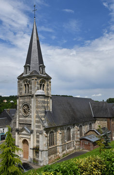 Fontaine Le Bourg, France - June 23 2016 : Notre Dame Church