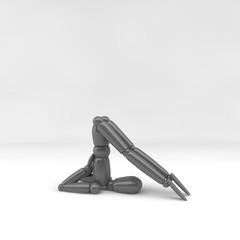 Naklejka premium 3d illustration / yoga