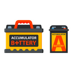 Battery accumulato isolated vector.