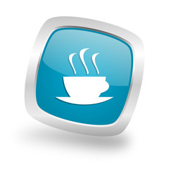 espresso square blue glossy chrome silver metallic web icon