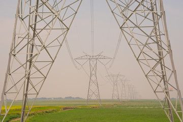 Framed Transimission Towers.