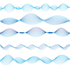 Graphic blue waves