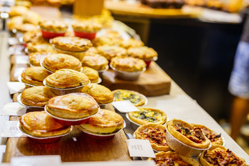 Pastries at food market