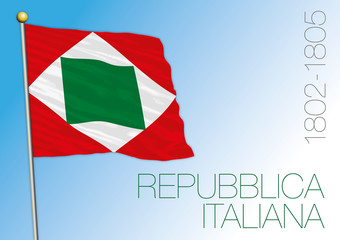 republic of italy, historical flag, 1802, napoleon