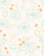 The repeat design / Elegance flower pattern design illustration