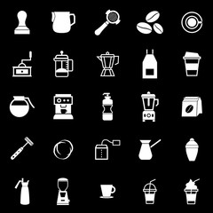 Barista icon on black background