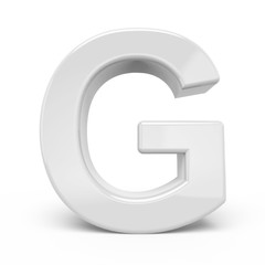 3D rendering white letter G
