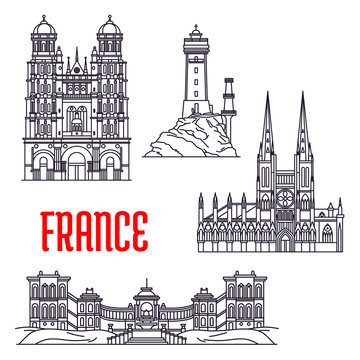 Historic buildings and sightseeings of France