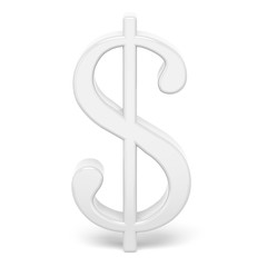 white dollar sign