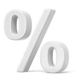 white percent sign