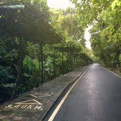 sports park after rain in the morning