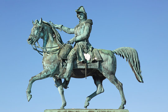 Equestrian statue Charles XIV John Stockholm Sweden