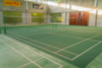 Obraz premium Abstract blur Badminton court .