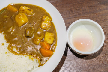 Japanese food style curry with rice