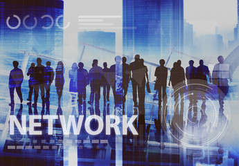 Computer Network Digital Connection Technology Concept