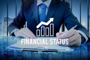 Business Progress Report Graph Concept