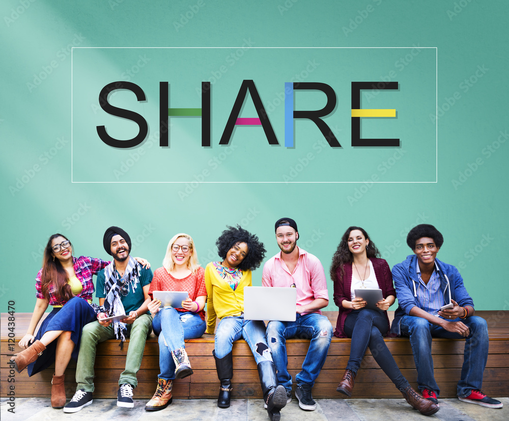Poster share sharing networking social network concept