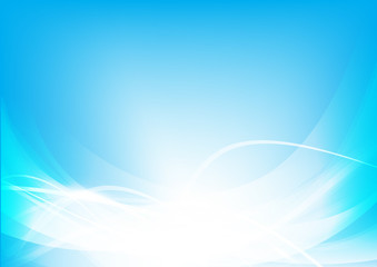 Abstract background blue wave curve and lighting element vector