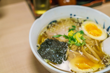 Japanese ramen noodle on table