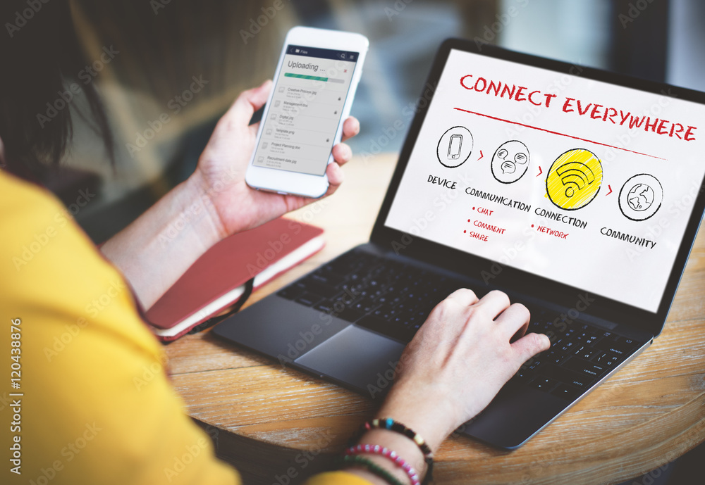 Poster internet multimedia technology networking concept