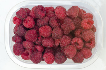 fresh raspbeeries macro