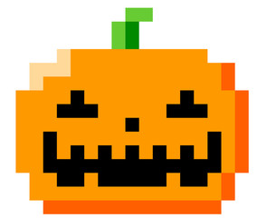 Obraz premium 8bitイラスト：かぼちゃ 