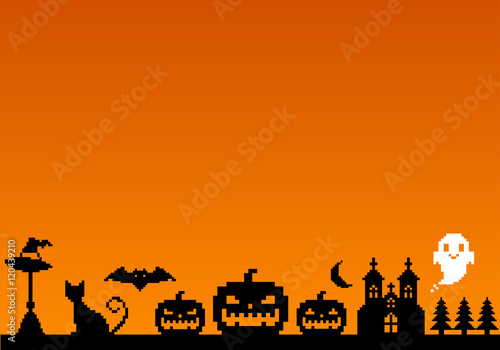 8bitハロウィンイラスト背景 Stock Image And Royalty Free Vector