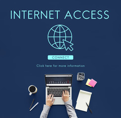 Internet Access URL Browsing Connection Concept
